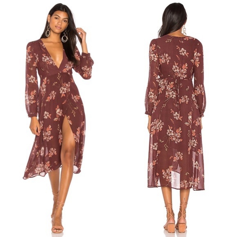ASTR the Label multi floral long sleeve dress (revolve)